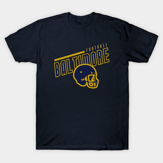 Baltimore Football Team Color T-Shirt by Toogoo